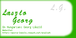 laszlo georg business card